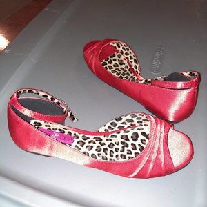 Red Silk sandals